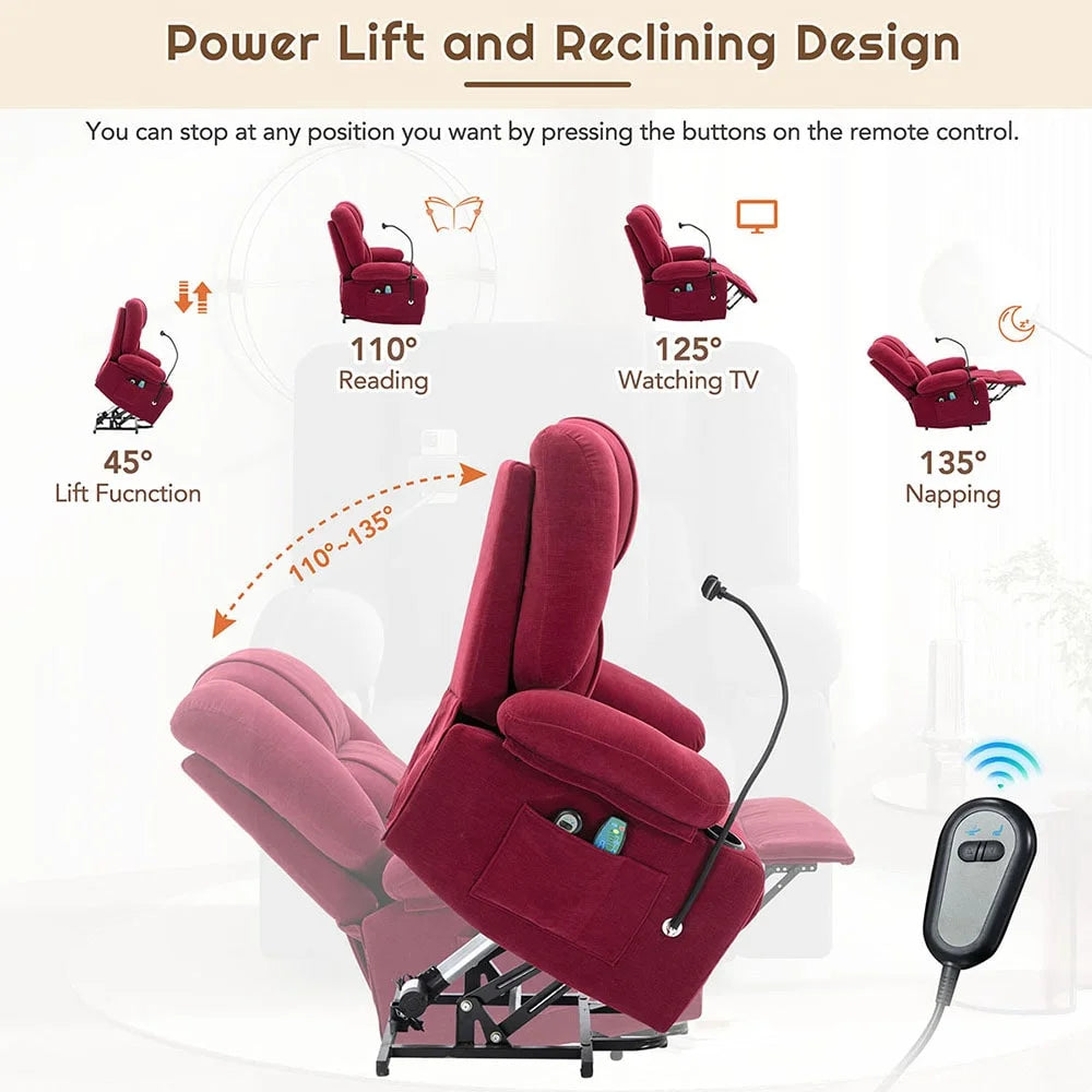 Electric Lift Recliner Massage Chair with Remote Control Y271