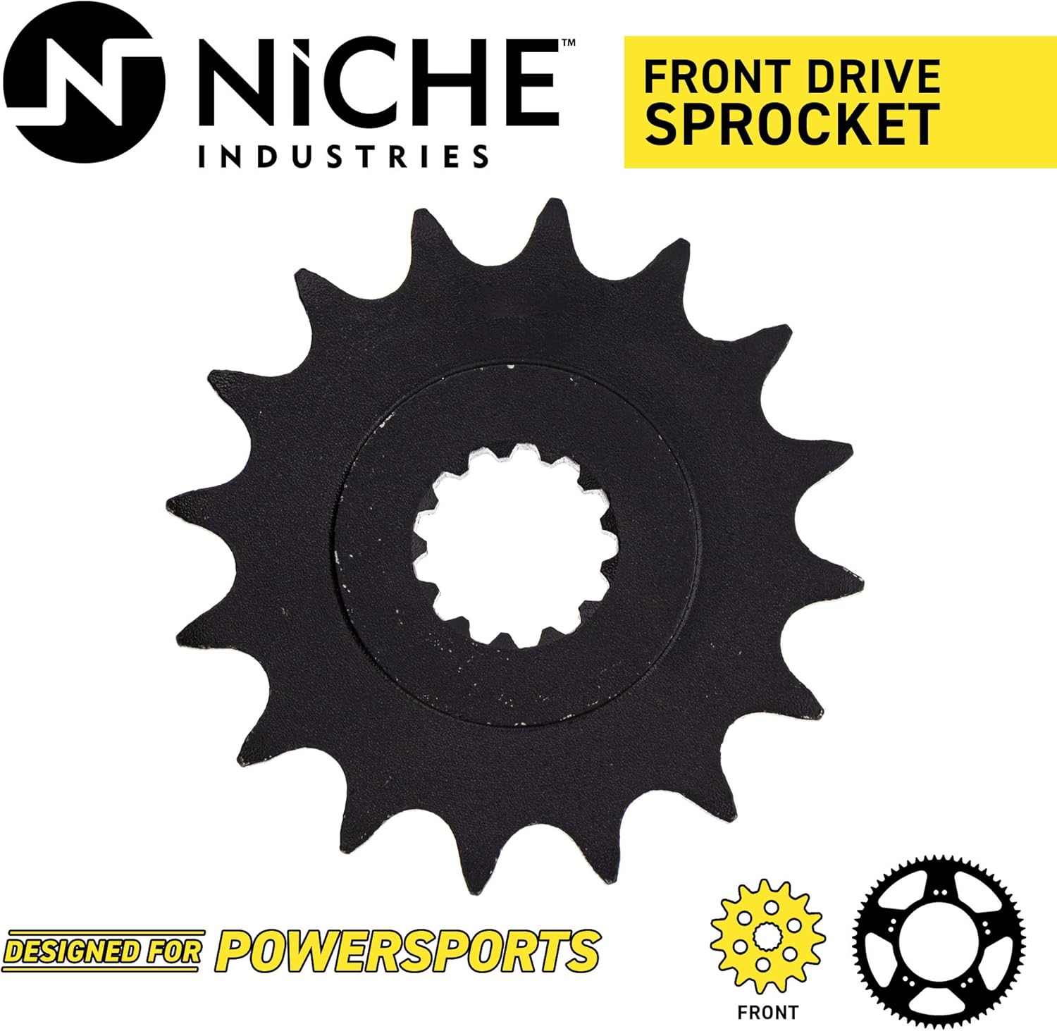 Drive Sprocket Chain Combo Front 16 Rear 48 Tooth 530HZ Standard 116 Links Pack of 2 F1170