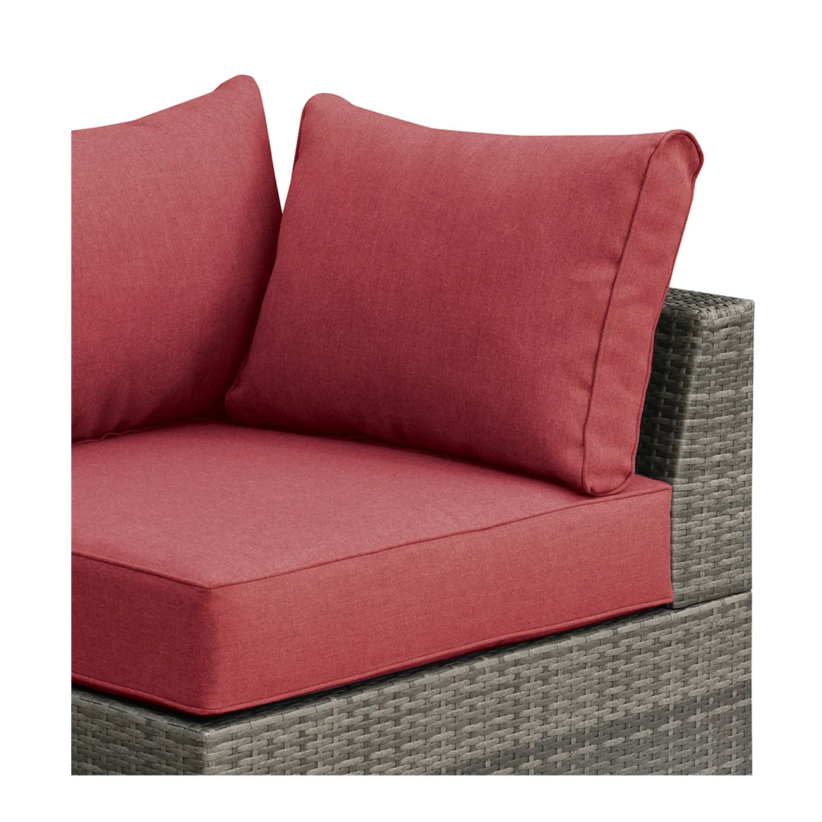 Red Resin Wood Modular Sofa Set 2pc S503