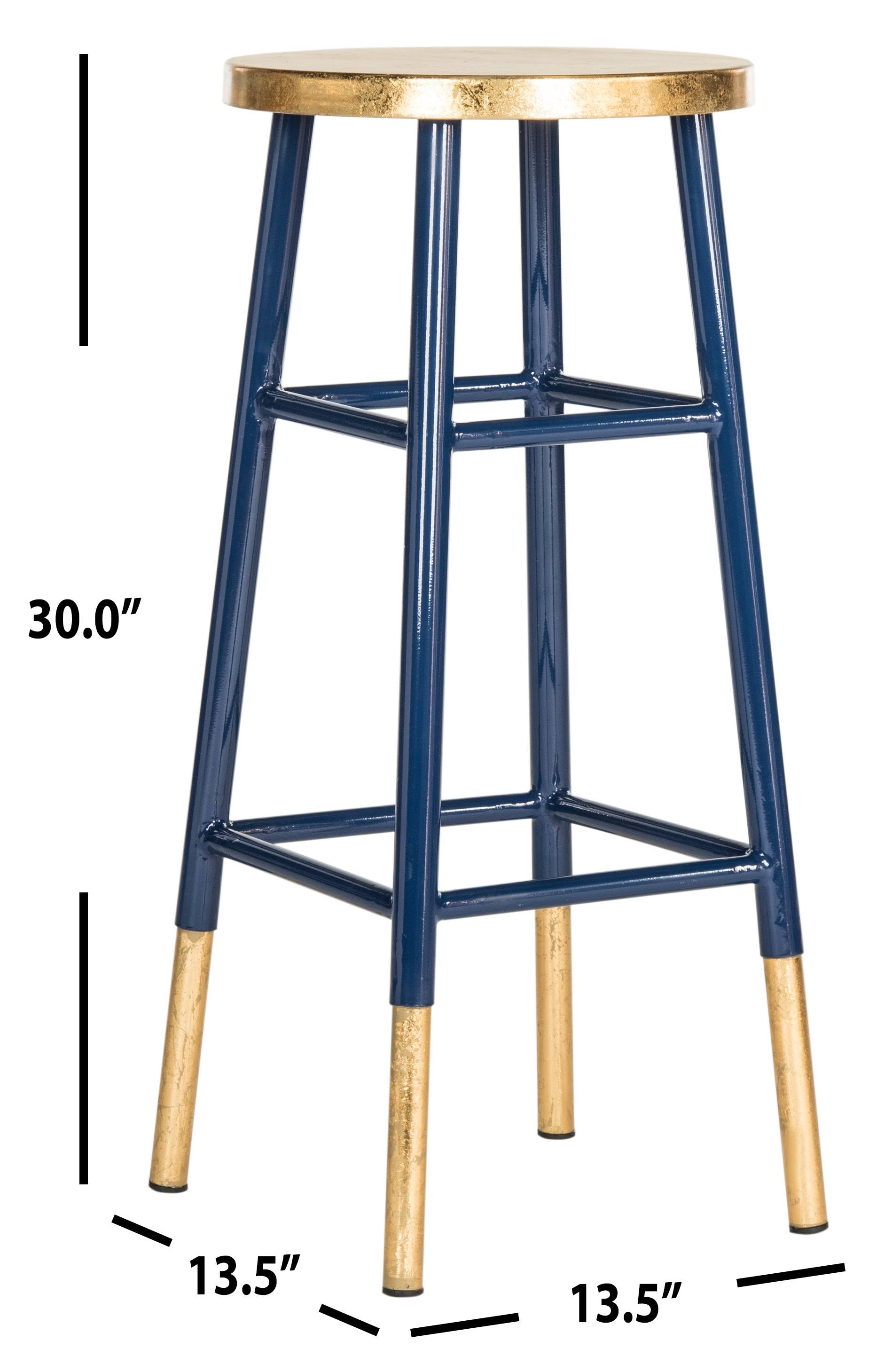 Metallic Bar Stool, White/Gold S12636