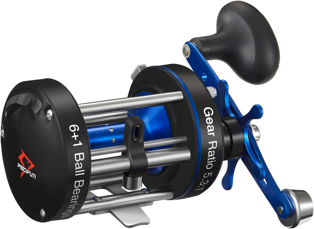 Round Baitcasting Reel with Reinforced Metal Body C129319
