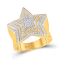 10kt Yellow Gold Diamond Ring Size 9 O302