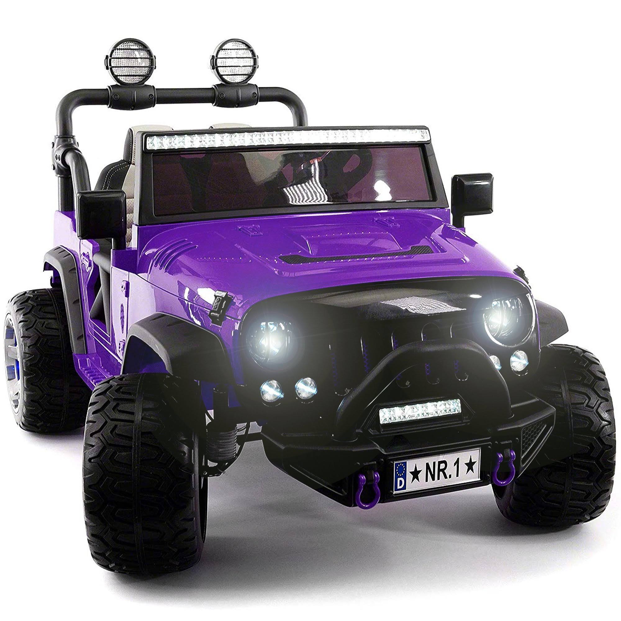 Purple 12V Ride on Kids Car Truck with Remote J26116