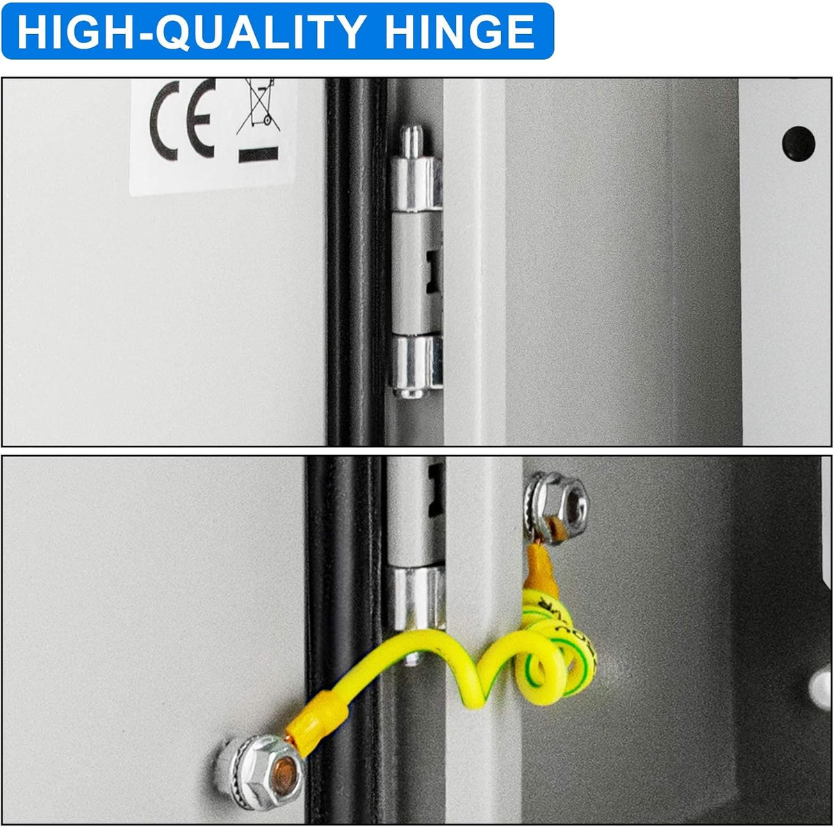 Steel Electrical Enclosure Box, 24'' x 16'' x 12'', IP65 Weatherproof Metal Box with Mounting Plate T252113
