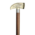 Embossed Whale Tooth Cane Walnut Shaft O98929