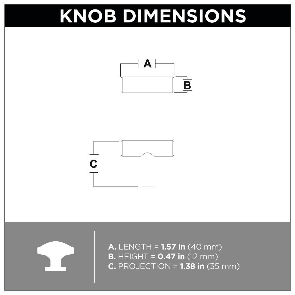 Stainless Steel Cylindrical Cabinet Knob 12-Pack M847716