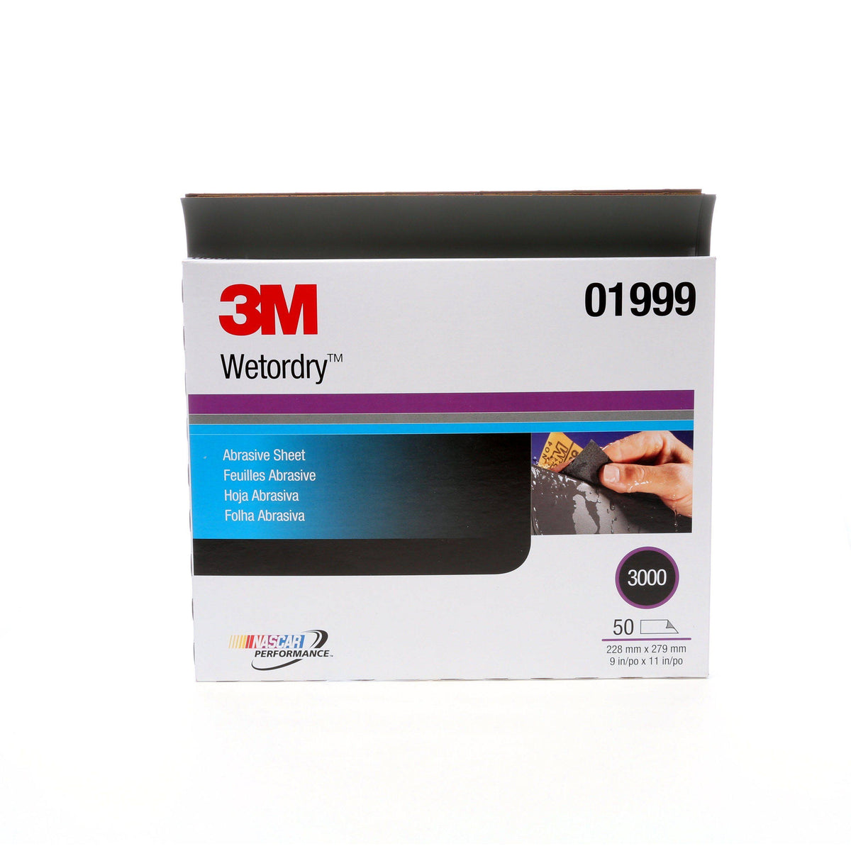 1000 Grit 3 in x 5 in 50 Sheets per Pack Wetordry Paper Sheet B88266