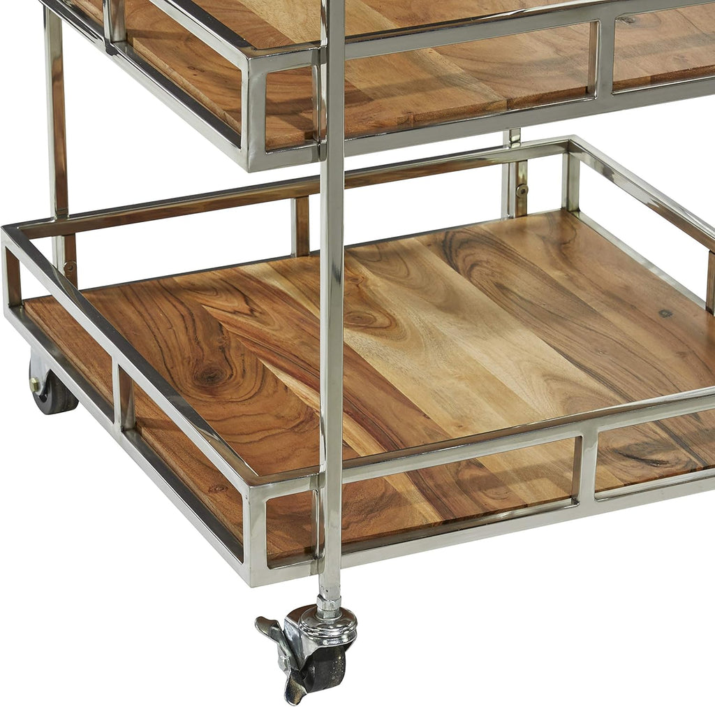 Multi Colored Stainless Steel Bar Cart B3984