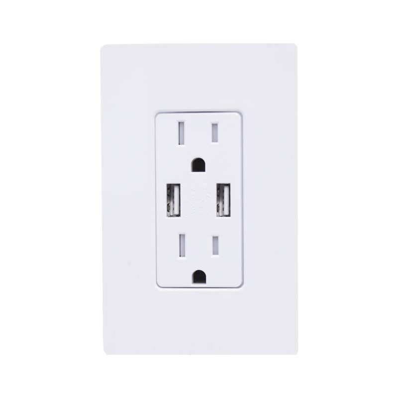 Gray USB Tamper-Resistant Receptacles P250