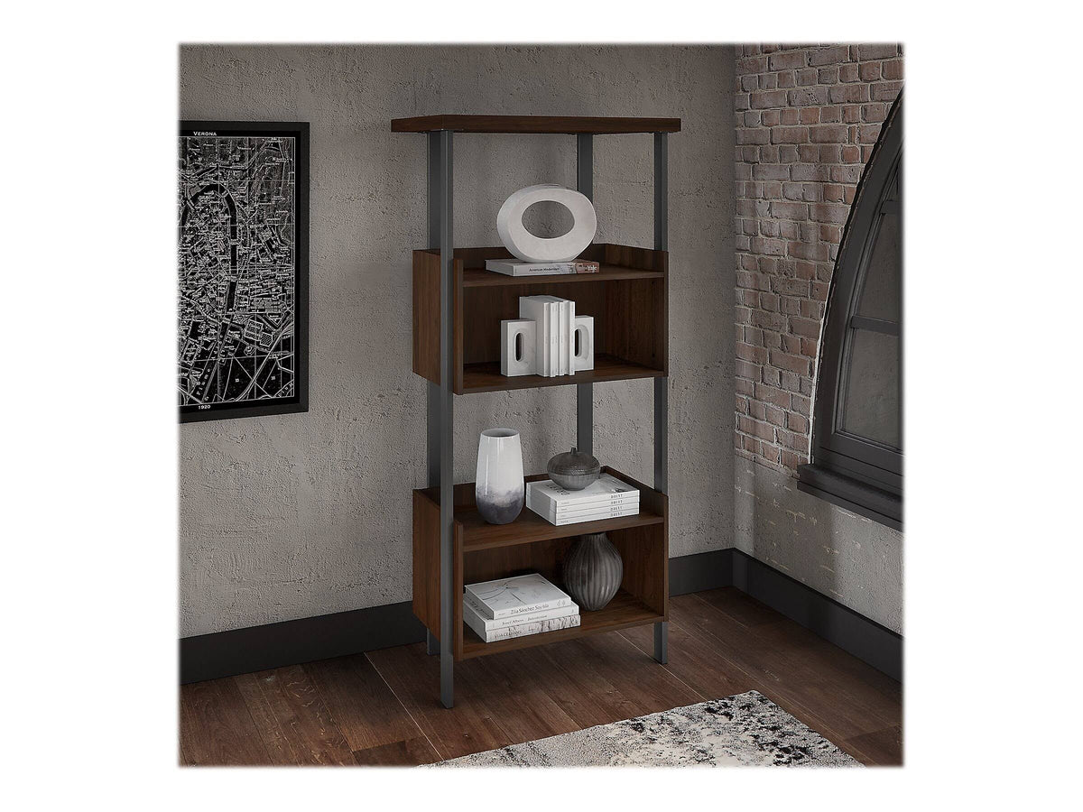4 Shelf Bookcase in Modern Walnut K24788