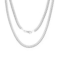 10k White Gold Miami Cuban Link Chain Pendant Necklace 16" - 30" H9914