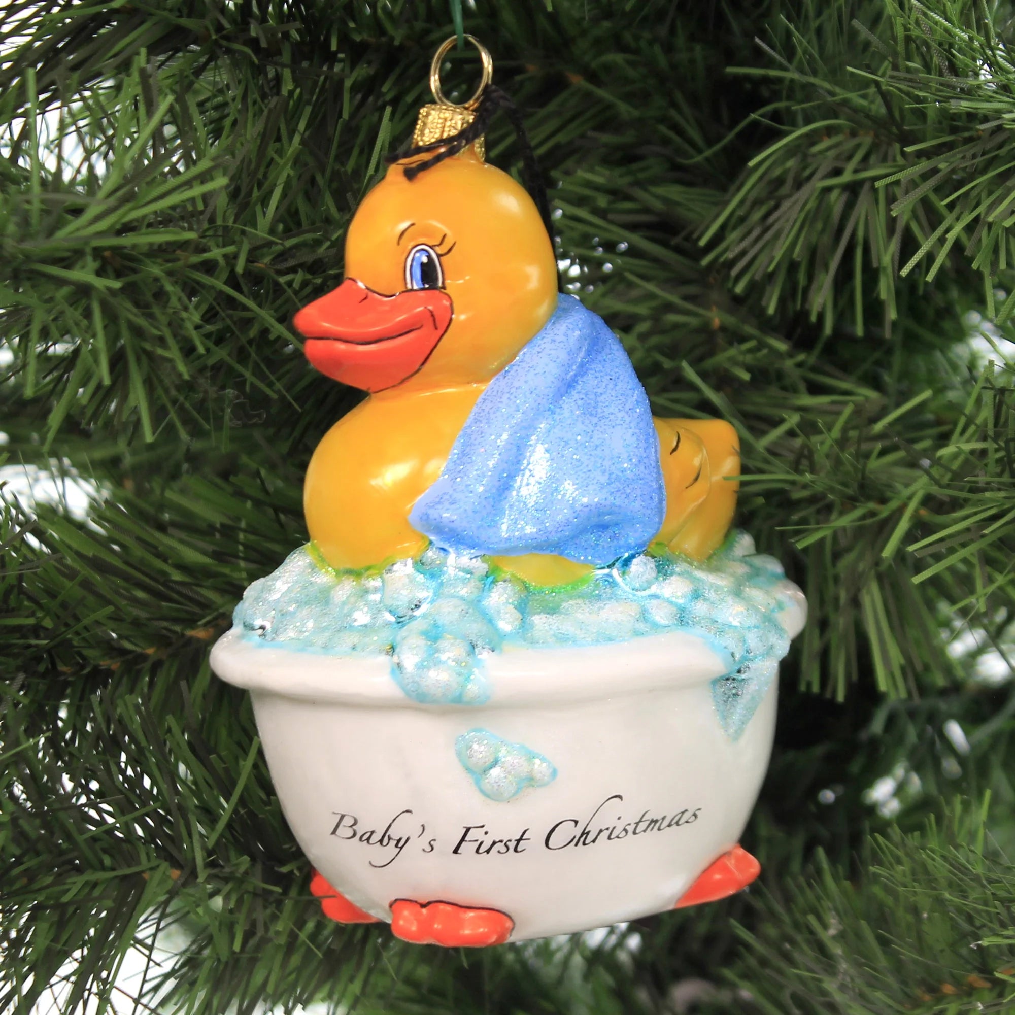 Rubber Ducky Blue Ornament F73894