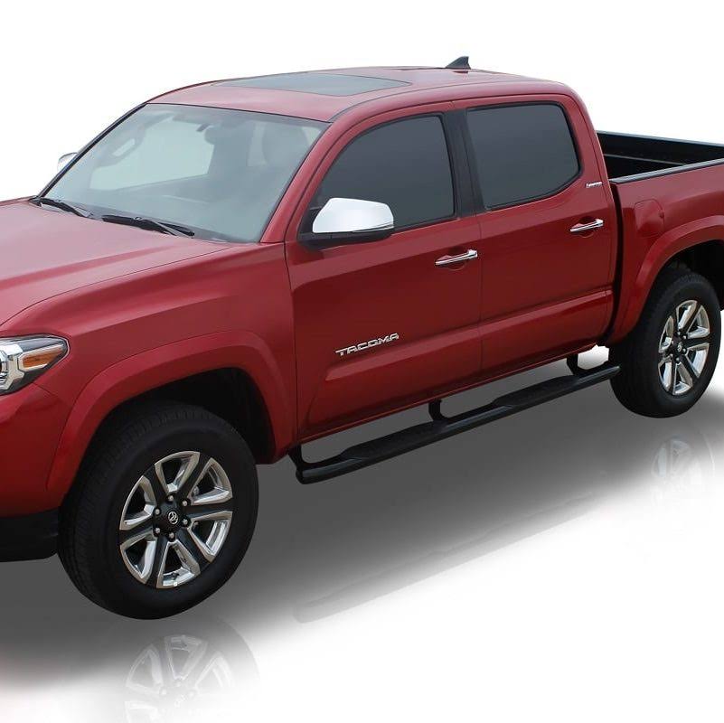 Black Curved Oval Side Step Bars S302