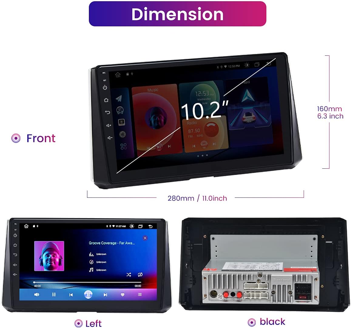 Car Stereo Radio with Carplay Android Auto Bluetooth Touch Screen B155069