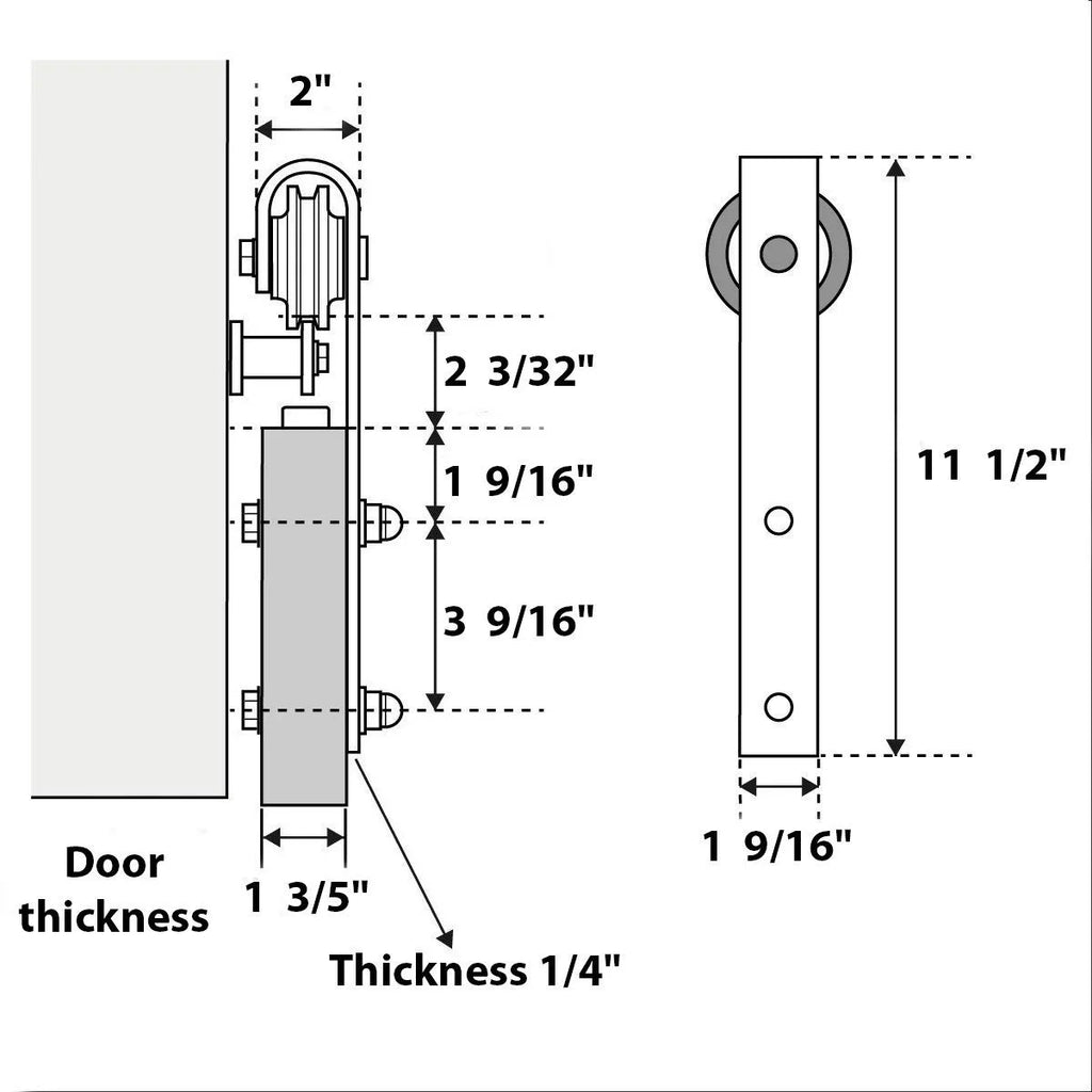 Matte Black Frosted Glass Double Barn Door 64 x 80 inches Q940