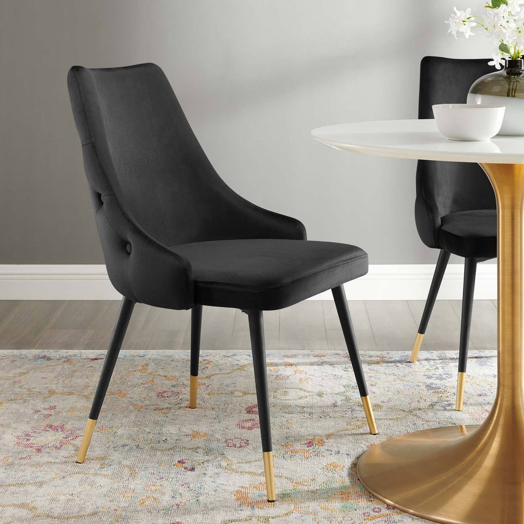 Dusty Rose Tufted Velvet Dining Side Chair Q1900