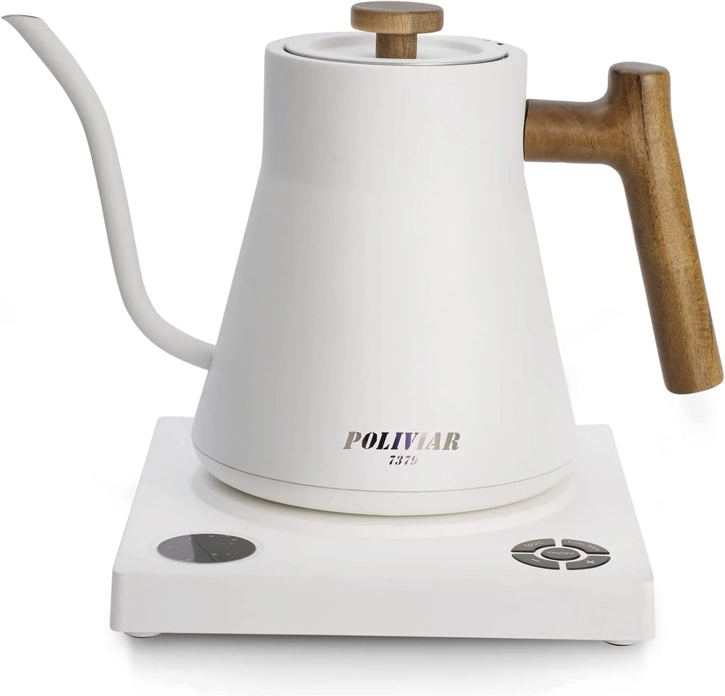Electric Gooseneck Kettle 1200W 34oz 18/8 Stainless Steel Inner Temperature Control L8839