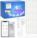 6 Pcs 9.8ft LED Under Cabinet Lighting with App Control J96876