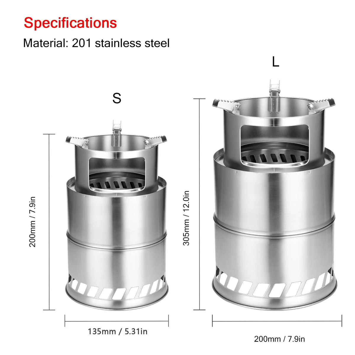 Camping Furnace Stainless Steel Detachable Wood Stove A747