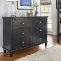 6 Drawer Double Dresser Vulcan Black G5025