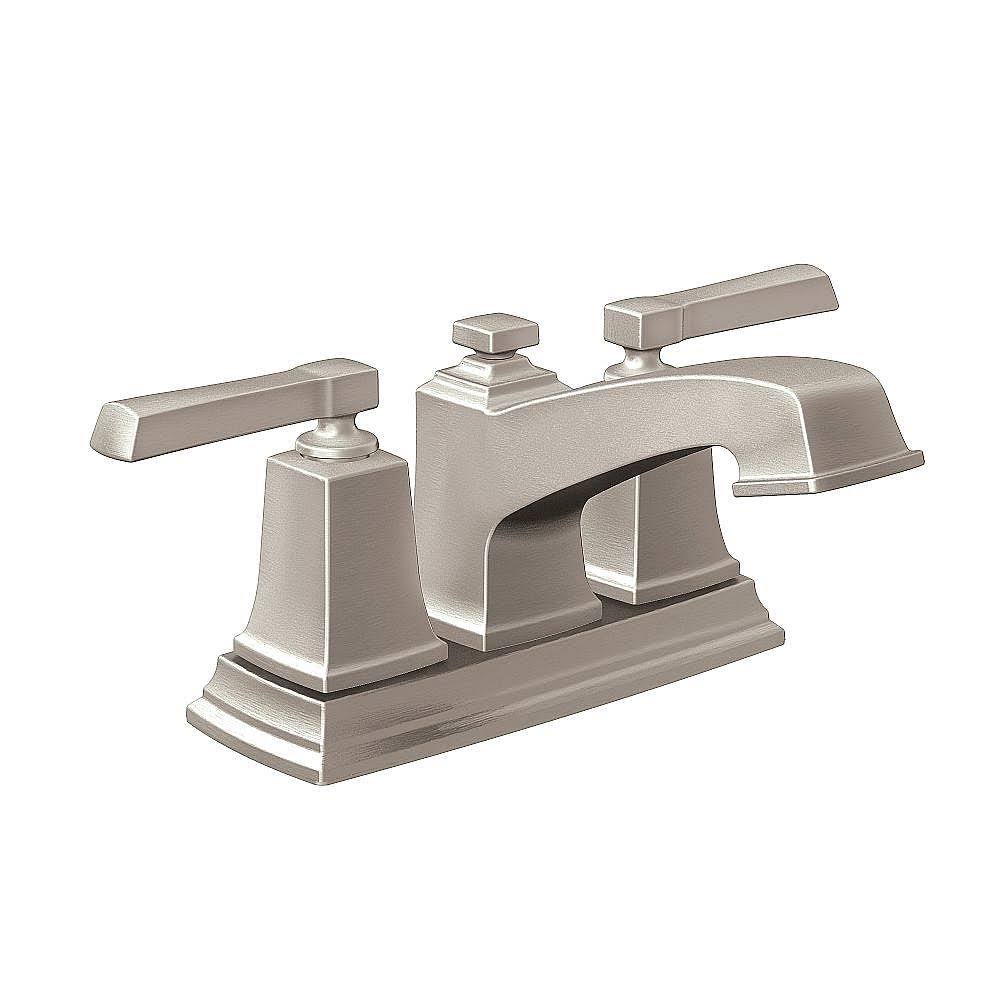 Spot Resist Brushed Nickel Two-Handle Bathroom Faucet N122