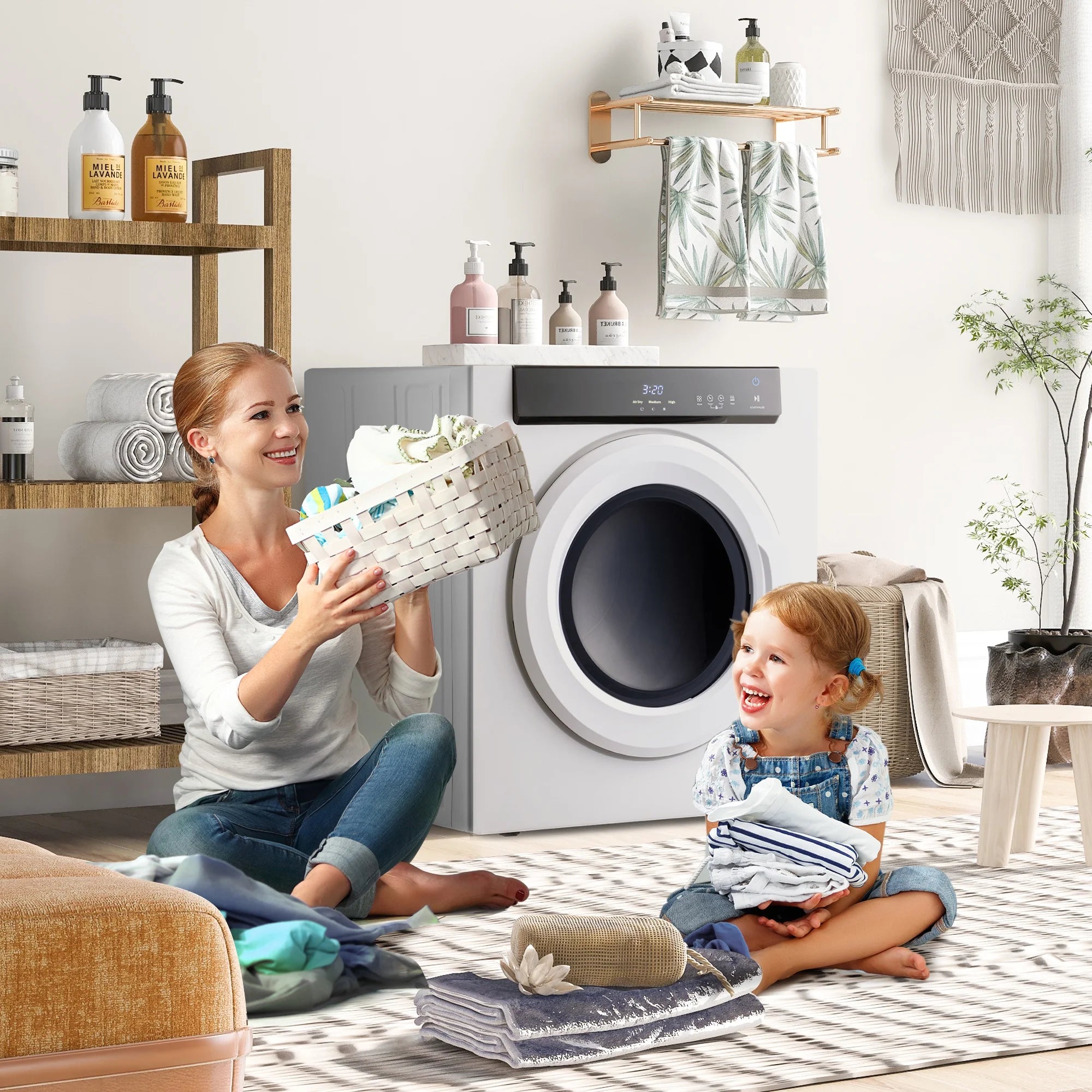 Electric Portable Clothes Dryer with Stainless Steel Tub Y59874