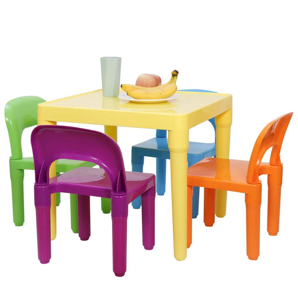 Colorful Plastic Kids Table with Four Chairs T926310