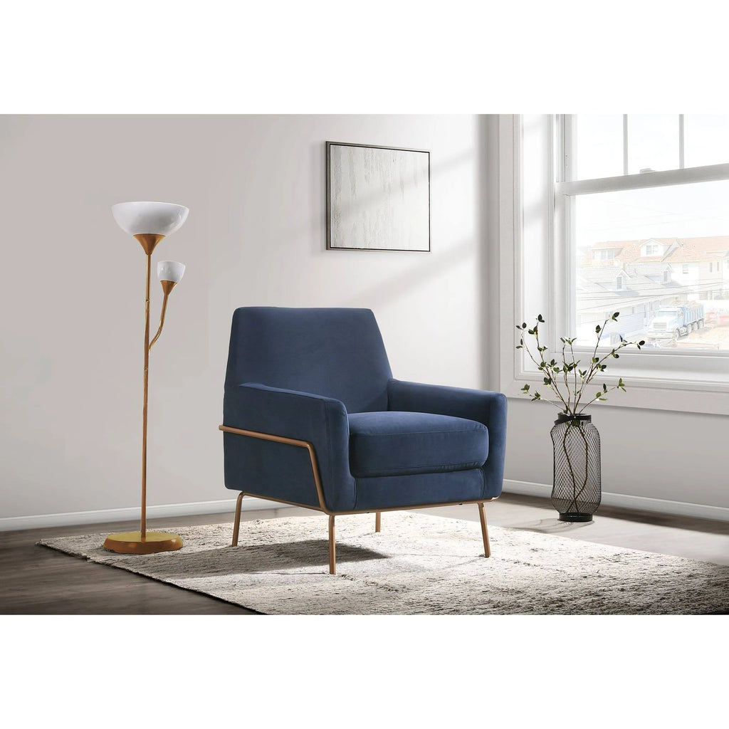 Blue Accent Arm Chair N7576