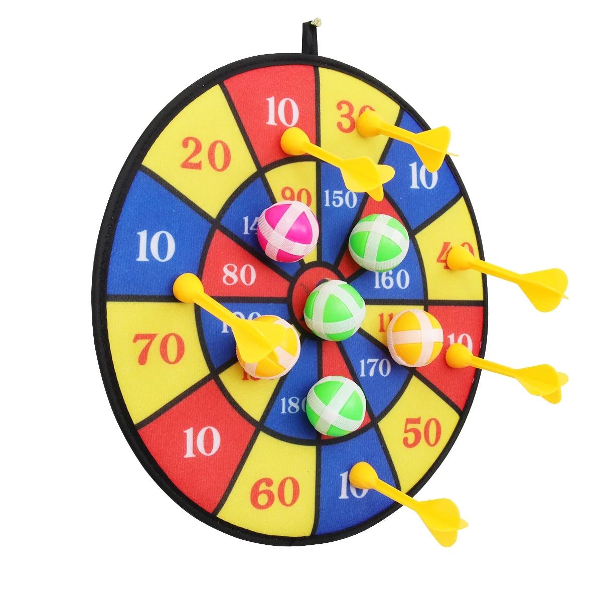 Flocking Dart Board with 4pcs Darts Dartboard Set I59525