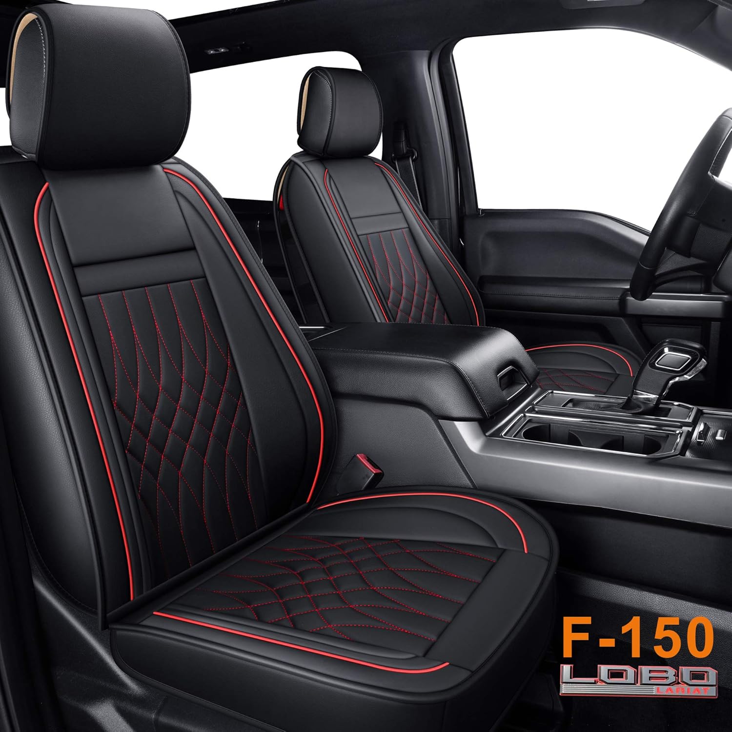 Black Water Proof Faux Leather Seat Covers Full Set A324663