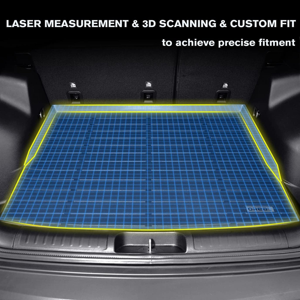 Black Trunk Mat Replacement for Hyundai Venue 2020 2021 2022 Car Rear Cargo Liner Floor Cover All Weather Protection Waterproof Durable Custom Fit-Placed on The Layer Below Pack of 2 Y389599