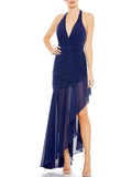 Halter Hi-Low Evening Dress K869
