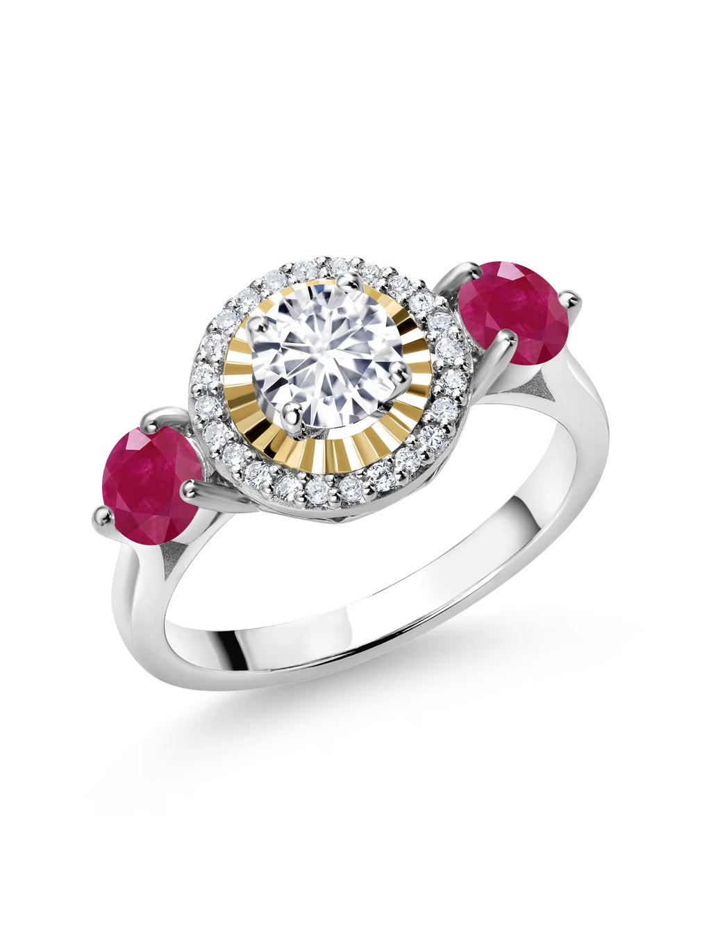 1.32 Ct Lab Grown Diamond 3 Stone Engagement Ring U42268