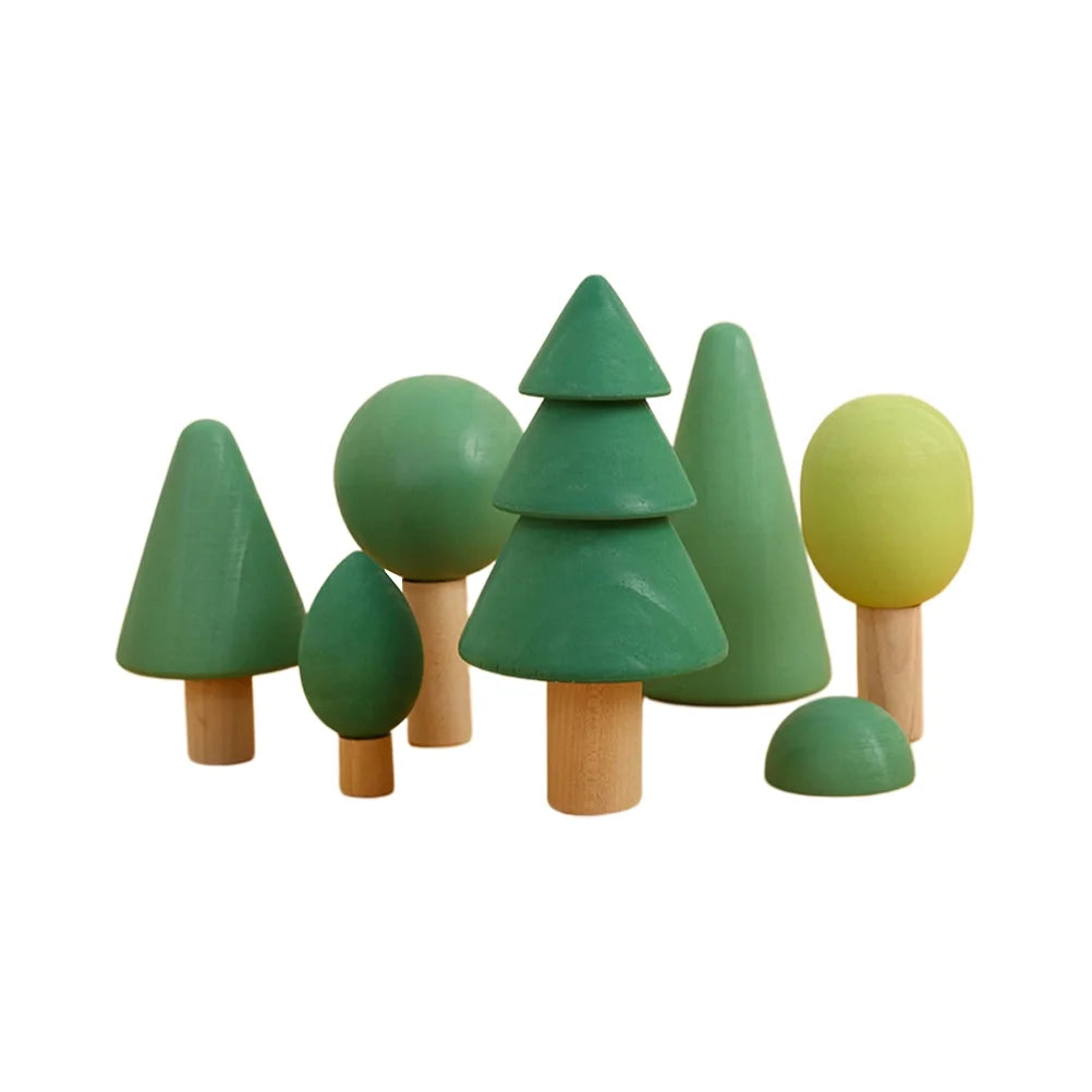 Wooden Tree Building Blocks Stacking Toy K2059