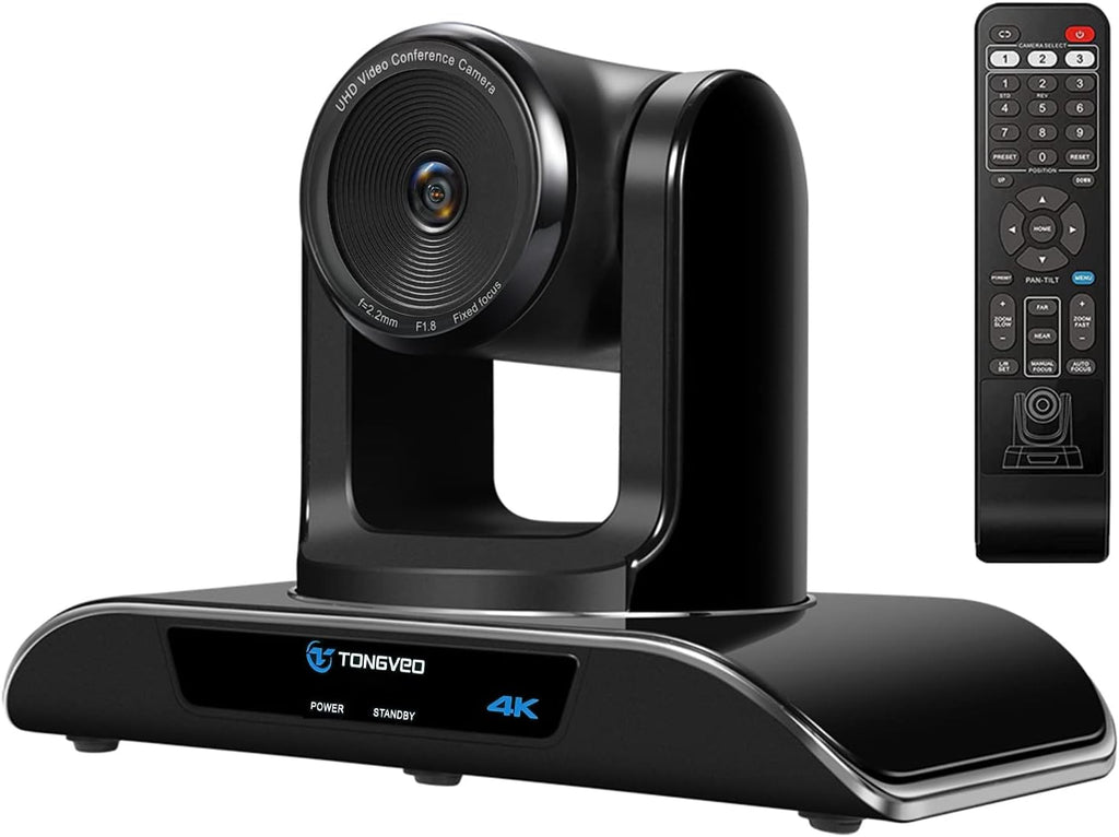 4K PTZ Webcam Video Conference Camera with 5X Digital Zoom and Remote Control USB Wide-Angle T2051
