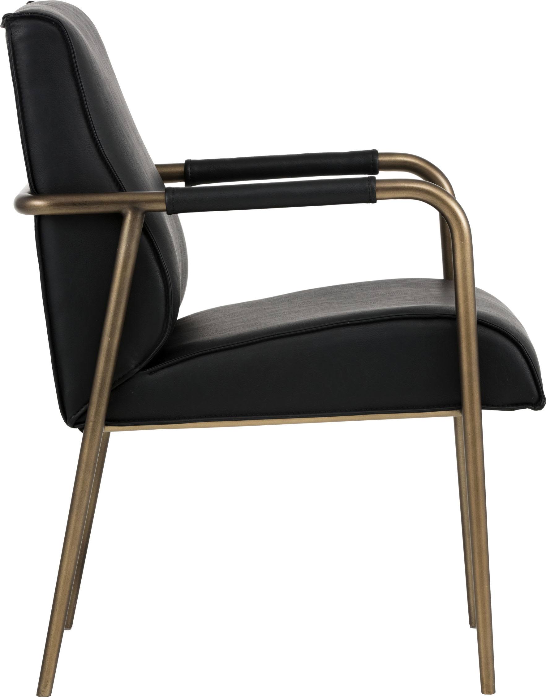 Vintage Black Armchair T669