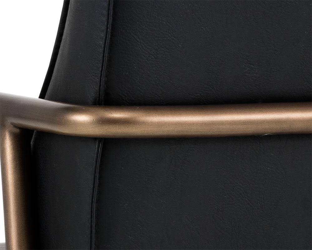 Vintage Black Armchair T669