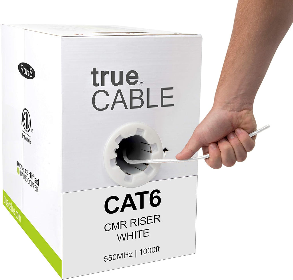 1000ft Purple 23AWG 4 Pair Solid Bare Copper Bulk Ethernet Cable R2195