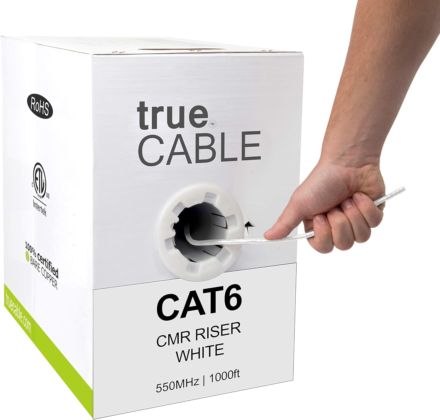 1000ft Purple 23AWG 4 Pair Solid Bare Copper Bulk Ethernet Cable R2195