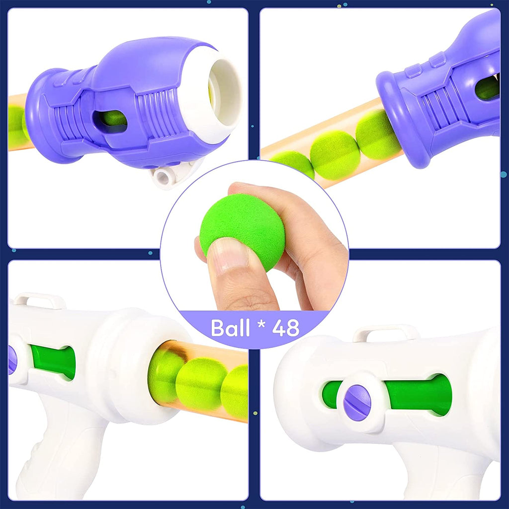 3 Packs Foam Ball Air Toy Guns with Shooting Target, 48 Foam Balls Z17106