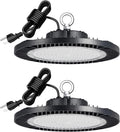 2 Pack 200W LED High Bay Lights, 28,000 LM, 5000K Daylight, IP65, 5ft Cable with US Plug J249