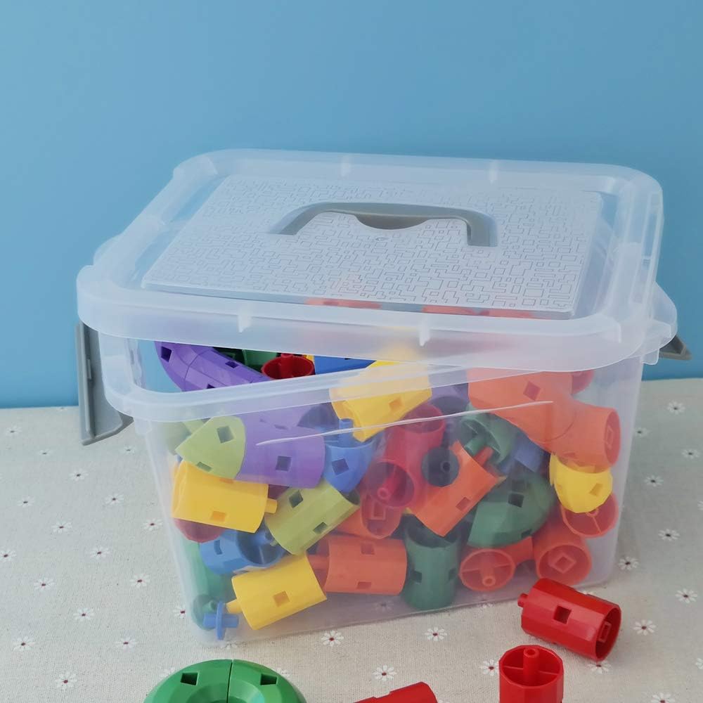 6 Pack 6 Quart Plastic Storage Bin with Lid B99745