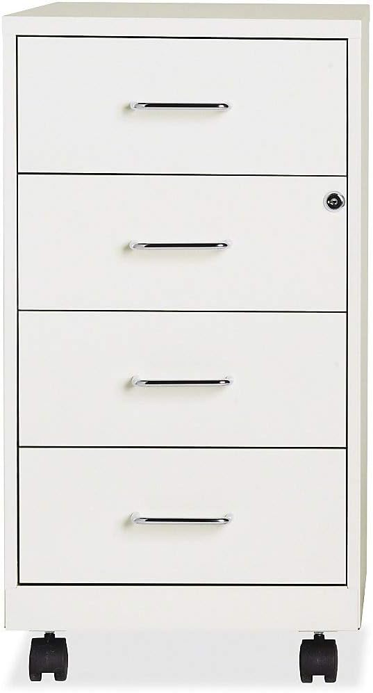 White 4 Drawer File Cabinet D429