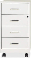 White 4 Drawer File Cabinet D429