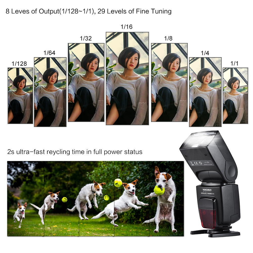 Wireless TTL Master Slave Flash Speedlite GN58 1/8000s High Speed Sync for Canon DSLR Camera O96127