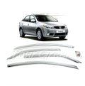 Chrome Window Wind Visors Sun Rain Deflectors Guards for Kia Forte 2009 - 2012 Q687851