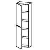 White Matte Tall Cabinet I2508