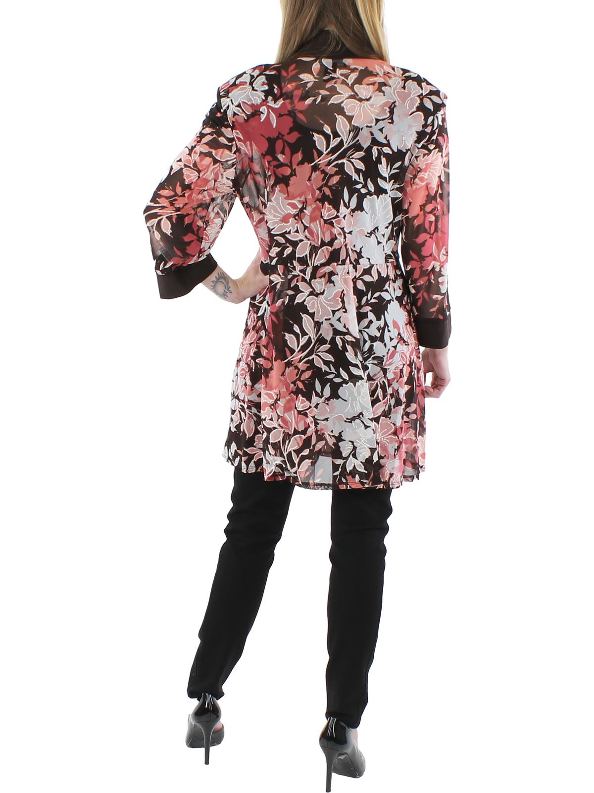 Floral Print Midi Open-Front Blazer P375