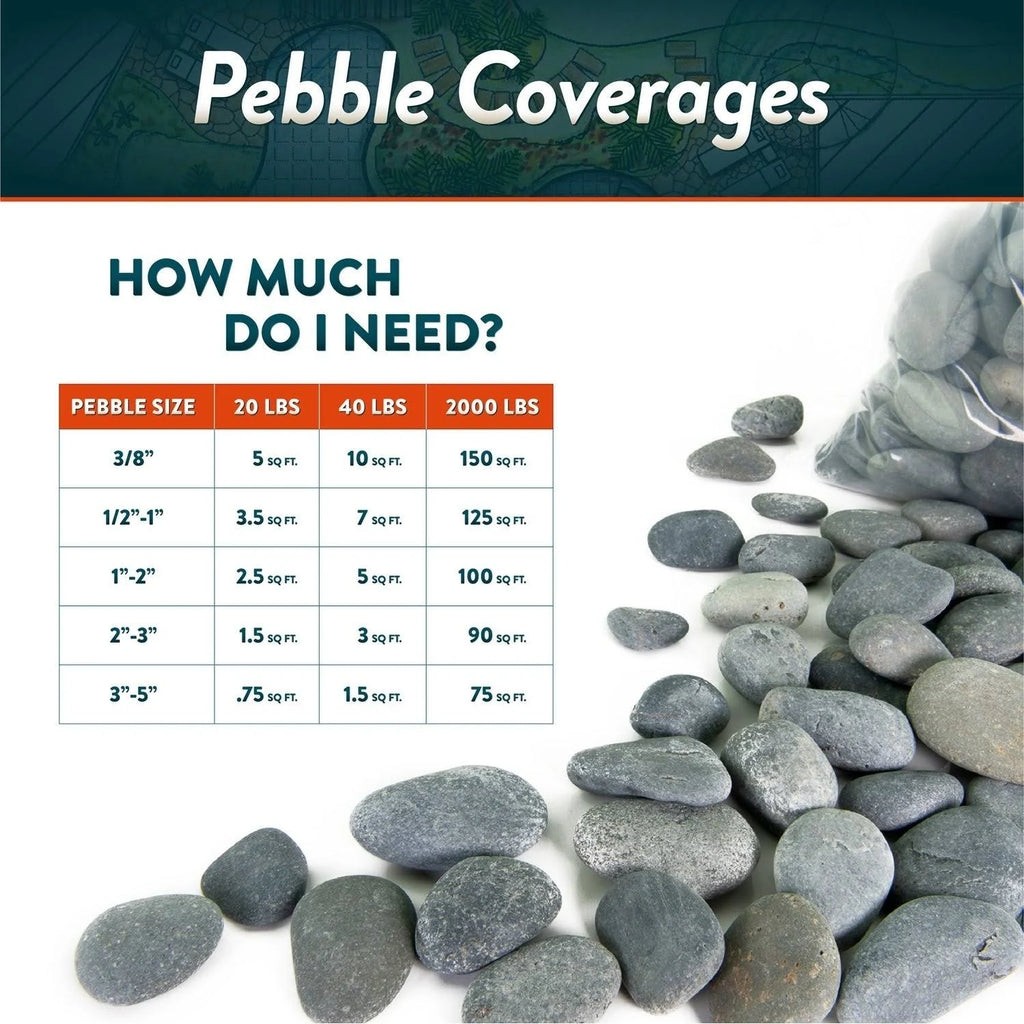 40 lbs Smooth Round Stones U557