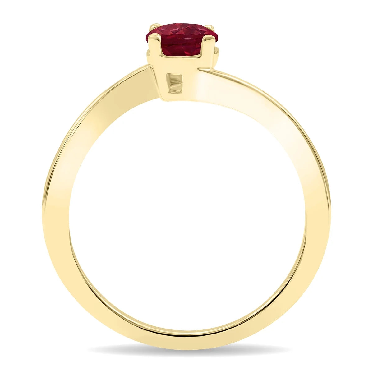 10K Yellow Gold Ruby Ring V3521